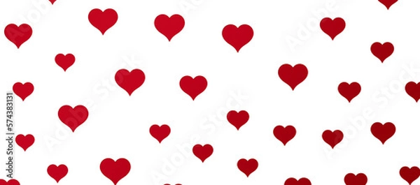 Fototapeta  Red heart love confettis. Valentine's day falling