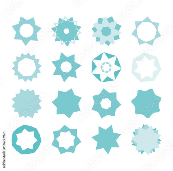 Fototapeta set of stars vector design elements