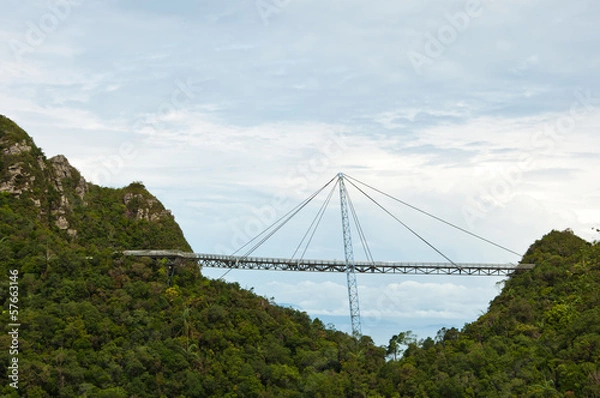 Fototapeta The Langkawi Sky Bridge in Langkawi Island