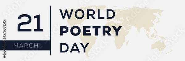 Fototapeta World Poetry Day, held on 21 March.