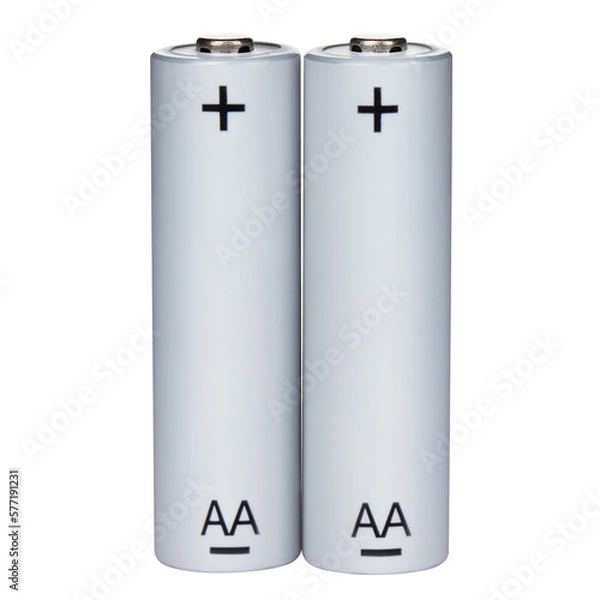 Fototapeta Two AA Alkaline batteries cut out