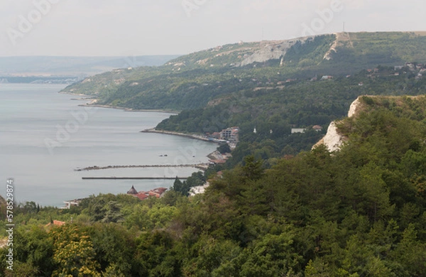 Fototapeta Balchik, Dobrich Province, Bulgaria, 13.08.2022. City by the Black Sea. East European Recreation Area.