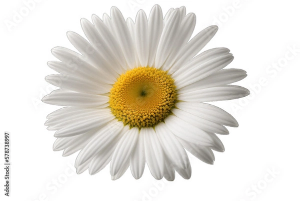 Fototapeta Daisy flower isolated on transparent background. Generative AI