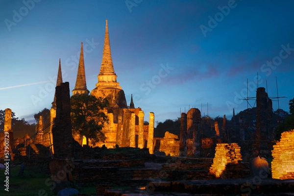 Fototapeta Wat Phra Si Sanphet, Ayutthaya, Thaïlande