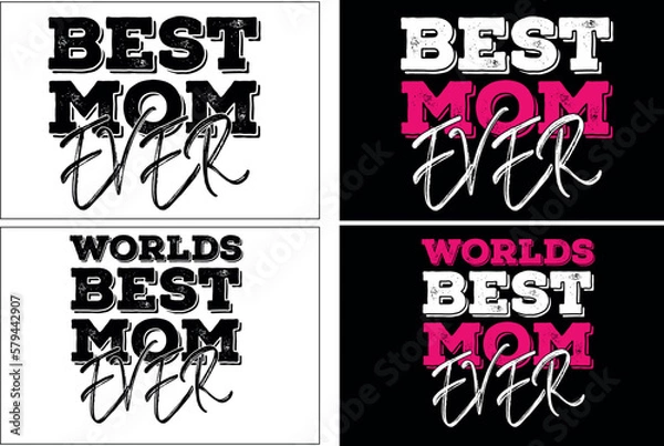 Fototapeta 
Mom  typography t shirt  bundle or mothers day  t shirt  bundle
