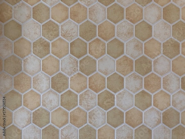 Fototapeta Hexagon tile background texture