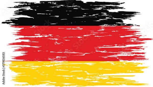 Fototapeta Brush stroke flag of GERMANY