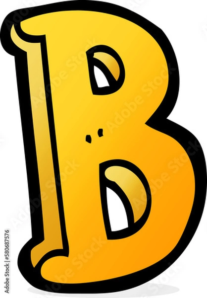 Fototapeta cartoon letter B