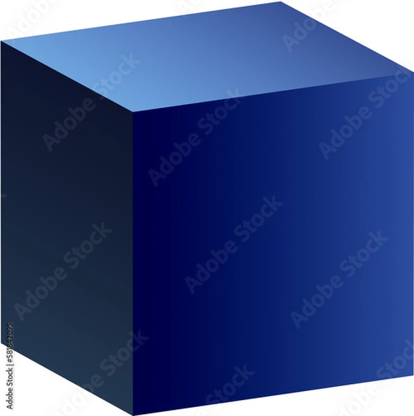 Fototapeta 3d blue gradient square