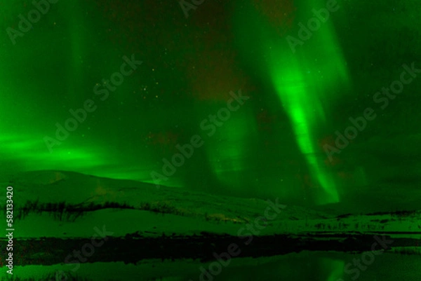 Fototapeta aurora borealis northern lights tromso norway