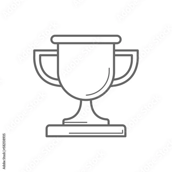 Fototapeta doodle trophy award icon, retro style