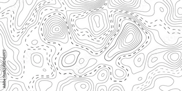 Fototapeta Topographic map background geographic line map with elevation assignments. Modern design with White background with topographic wavy pattern design.paper texture Imitation of a geographical map shades