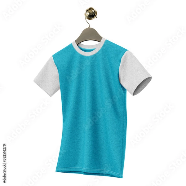 Fototapeta Paste the beauty of your design into this Magnificent T Shirt Mockup On Hanger In Silverpine Cyan Color, and everything will appear to be real..