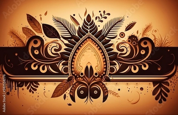 Fototapeta Indian  Background - Traditional Design Elements