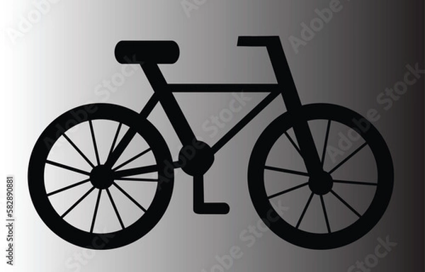 Fototapeta bicycle silhouette vector, Bike silhouette vector