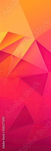 Fototapeta Geometric Gradient: Modern Abstract Background with Orange to Pink Hues. Generative AI.