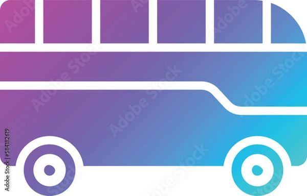 Fototapeta Bus Vector Icon Design Illustration