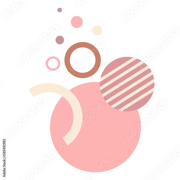 Fototapeta Abstract Geometric Decorative Circles in Aesthetic Colors