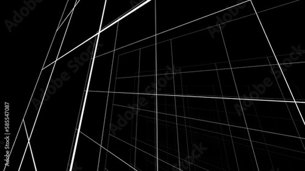 Fototapeta Abstract  black gray colors with lines pattern texture business background.