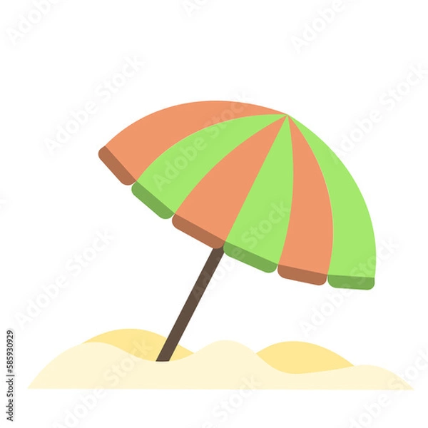 Fototapeta summer beach umbrella icon logo