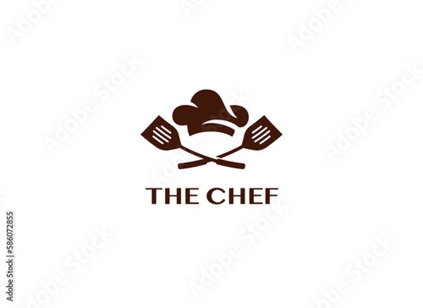 Fototapeta The Chef restaurant logo design template