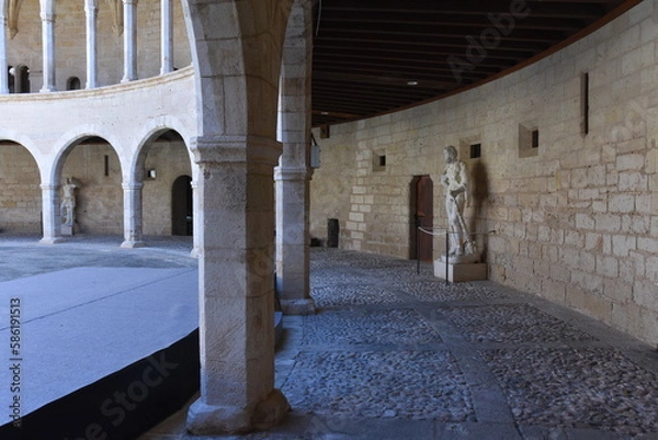 Fototapeta Castle de Bellver, Palma de Mallorca, island Baleares, Spain, historic, 
