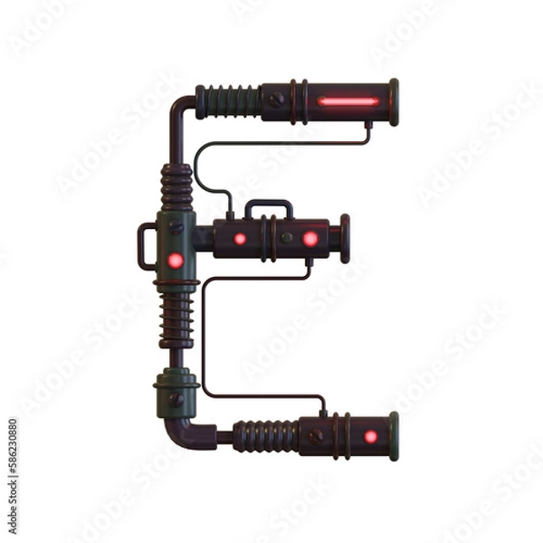 Fototapeta Future Machine 3d Alphabet or Lettering PNG Images - View 1