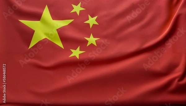 Fototapeta The Chinese flag. Ideal as wallpaper, banner or background. 