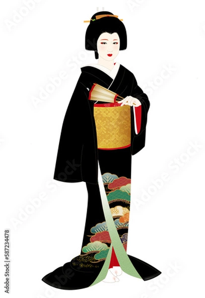 Fototapeta Kyoto, Japanese Beauty Geisha_9