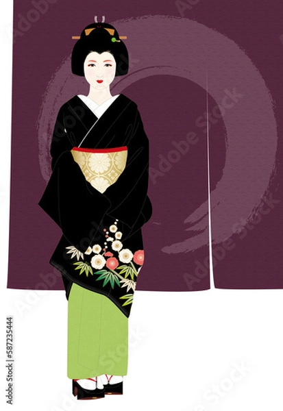 Fototapeta Kyoto, Japanese Beauty Geisha_16