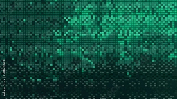 Fototapeta Green pixel hq texture background illustration