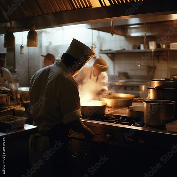 Fototapeta Characters in different professions, construction worker, chef, schoolteacher, farmers, singers, computer technicians, researcher in a laboratory