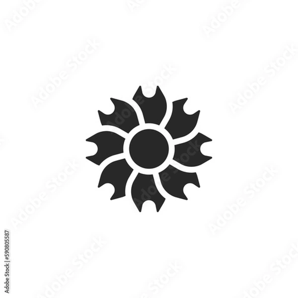 Fototapeta Flower icon, isolated Flower sign icon, vector illustration