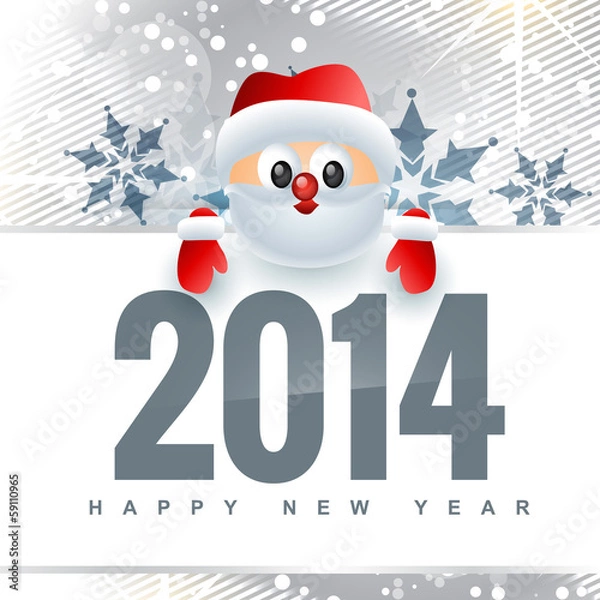 Obraz new year design with santa claus