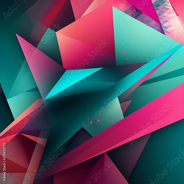 Fototapeta abstract modern background design, turquoise, pink 