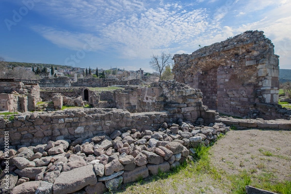 Fototapeta Apollon Smintheion ancient city in Gulpinar, Canakkale, Turkey