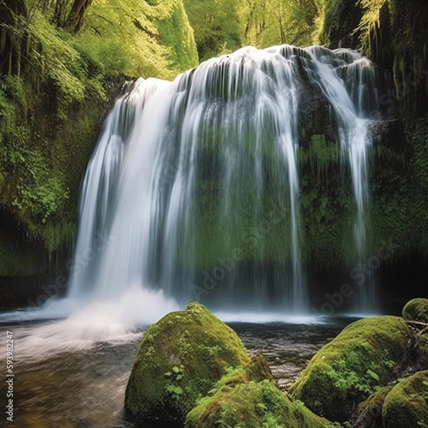 Fototapeta waterfall in the forest