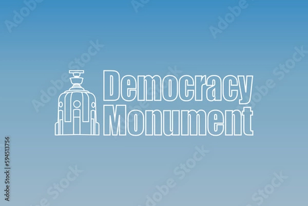 Fototapeta Free vector thailand elections with democracy monument.