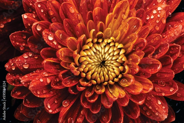 Fototapeta orange dahlia flower