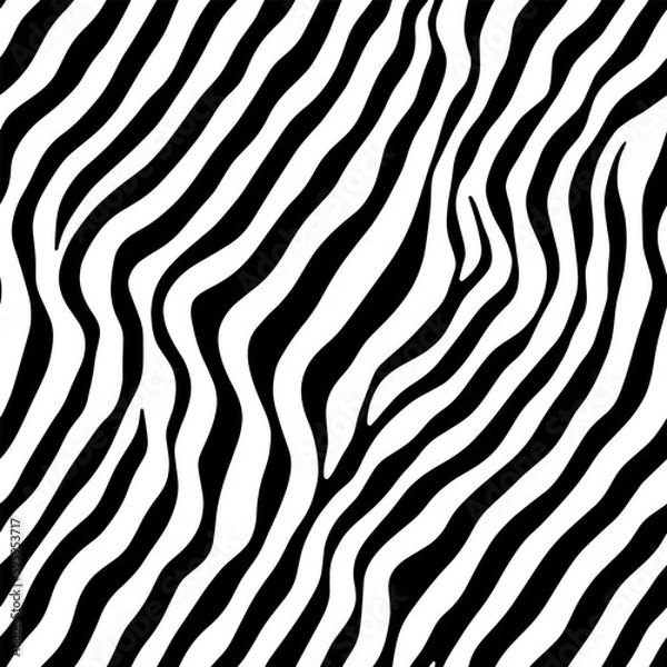 Fototapeta Vector Optical Illusion Black and White Seamless Pattern.  Mesmerizing vector optical illusions with black and white seamless patterns.