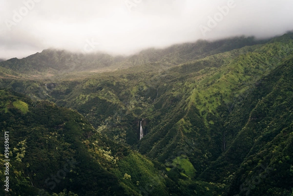 Fototapeta Mount Waialeale known as the wettest spot on Earth, Kauai, Hawaii