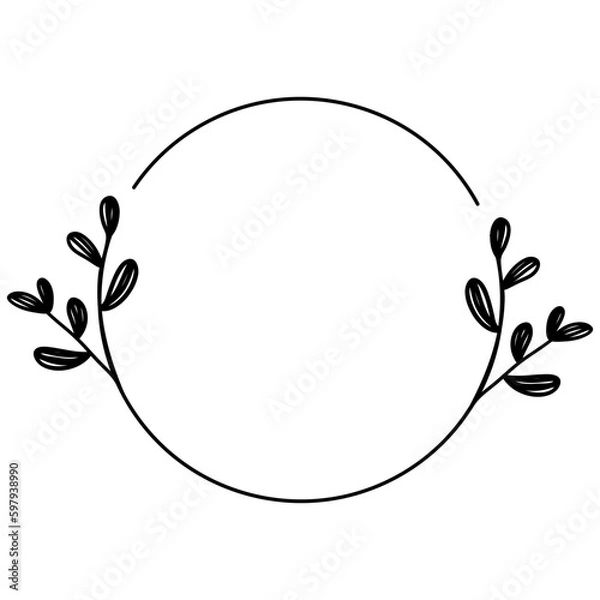 Fototapeta Minimalist Floral Flower Frame