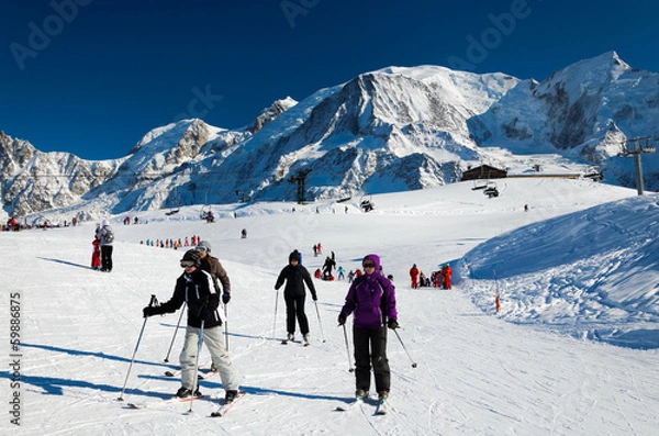 Fototapeta Chamonix ski resort