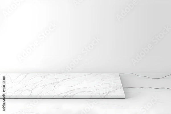 Fototapeta clean marble platform in minimal, made by Ai