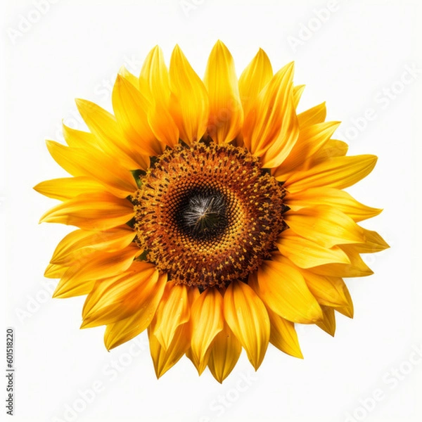 Fototapeta Sunflower isolated. Illustration AI Generative.