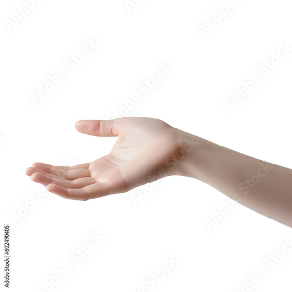 Fototapeta Man hand in transparent background AI generated