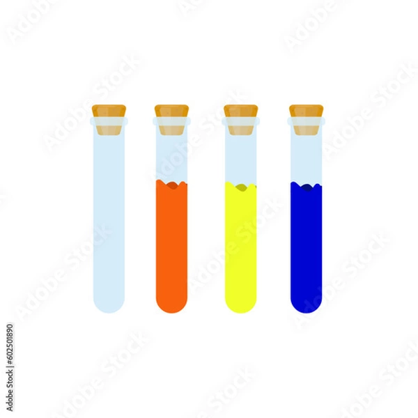 Fototapeta Chemical reaction bottle icon vector design