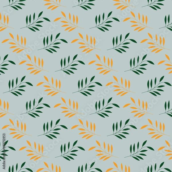 Fototapeta Seamless pattern with leaves. Can be used for wallpaper, pattern fills, web page background, fabric, surface textures, wrapping paper, scrapbook.