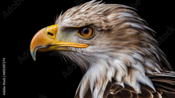 Fototapeta Eagle on a black background