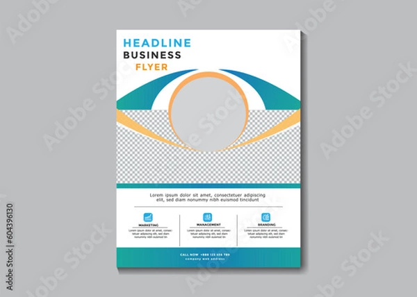 Fototapeta Vector modern corporate business multipurpose flyer layout design